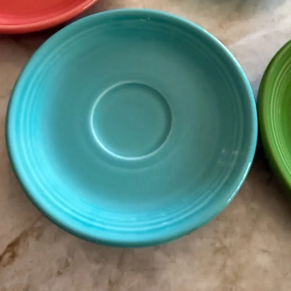 Fiesta Ware saucer small plates x4 Vintage colors